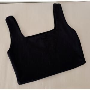 Black Parallel Apparel Square-Neck Double Lined Top S